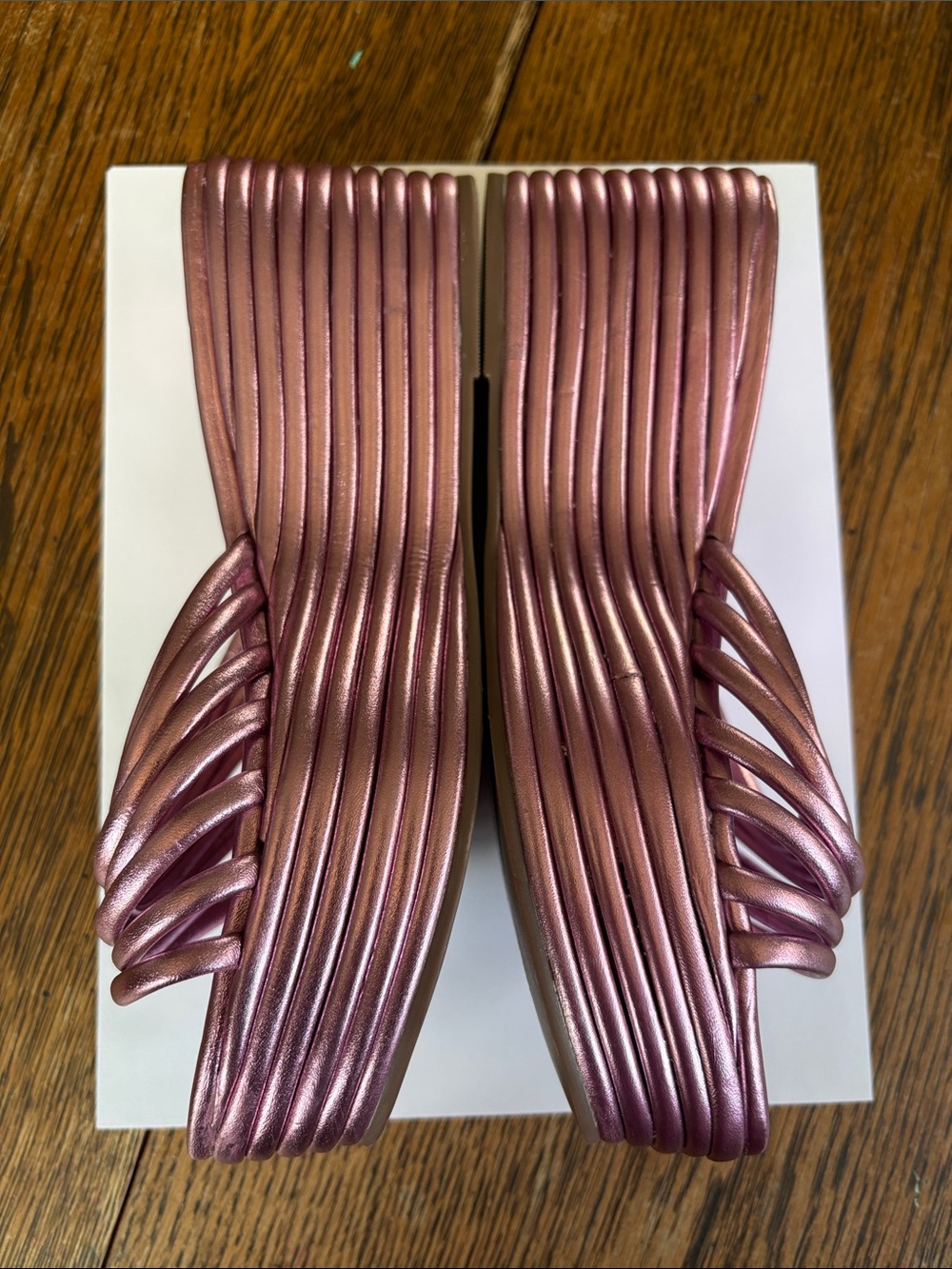 Schultz Valley Metallic Wedge sandal size 7 - Picture 3 of 7